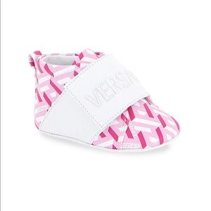 Versace Leather Booties- NWT -Size 17 (3-6 months)